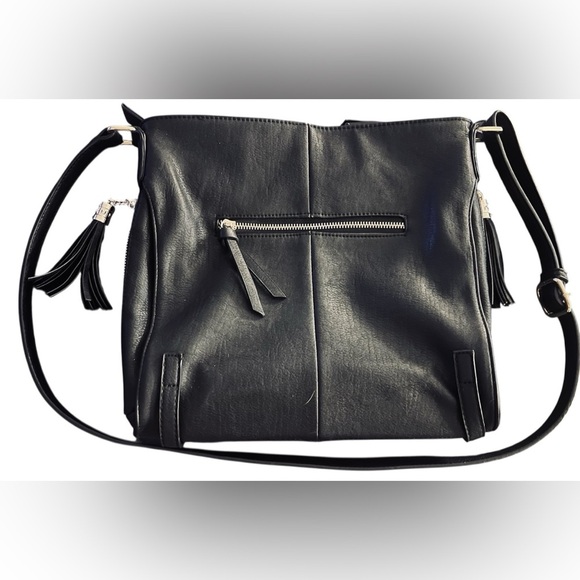 MMS Design Studio Black Crossbody Bag with Adjustable Strap - Picture 1 of 6